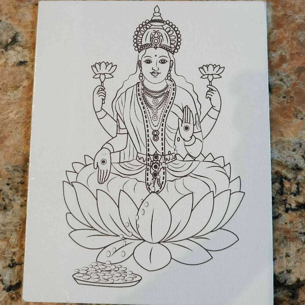 Printed Canvas Tanjore Design