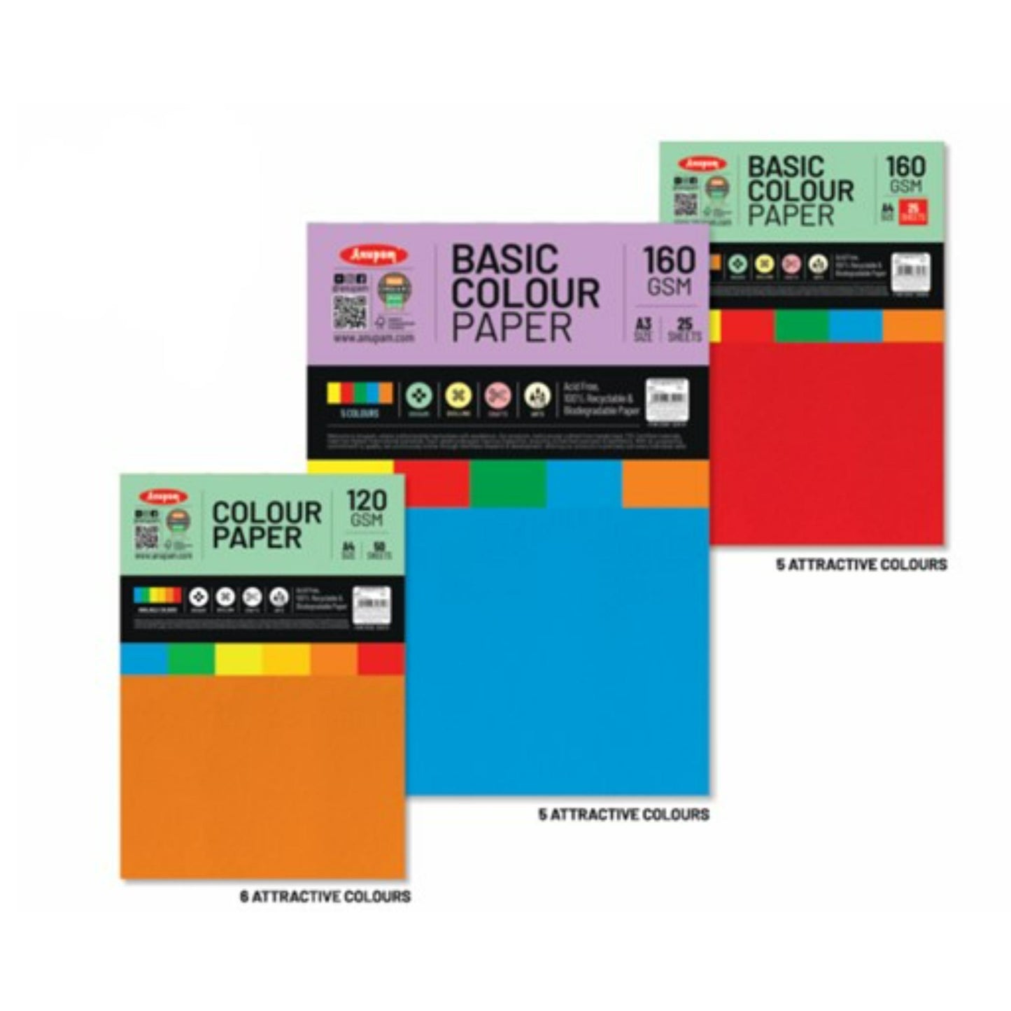 Basic Colour Paper A4 160 GSM