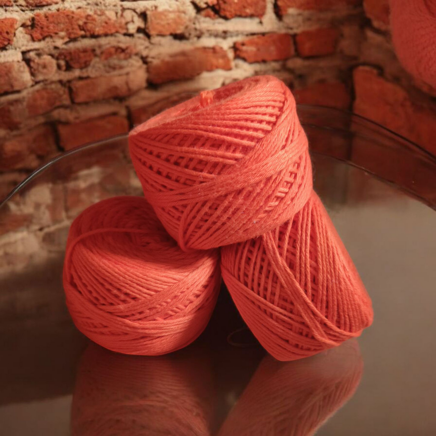8ply Cotton Yarn - Red and Orange