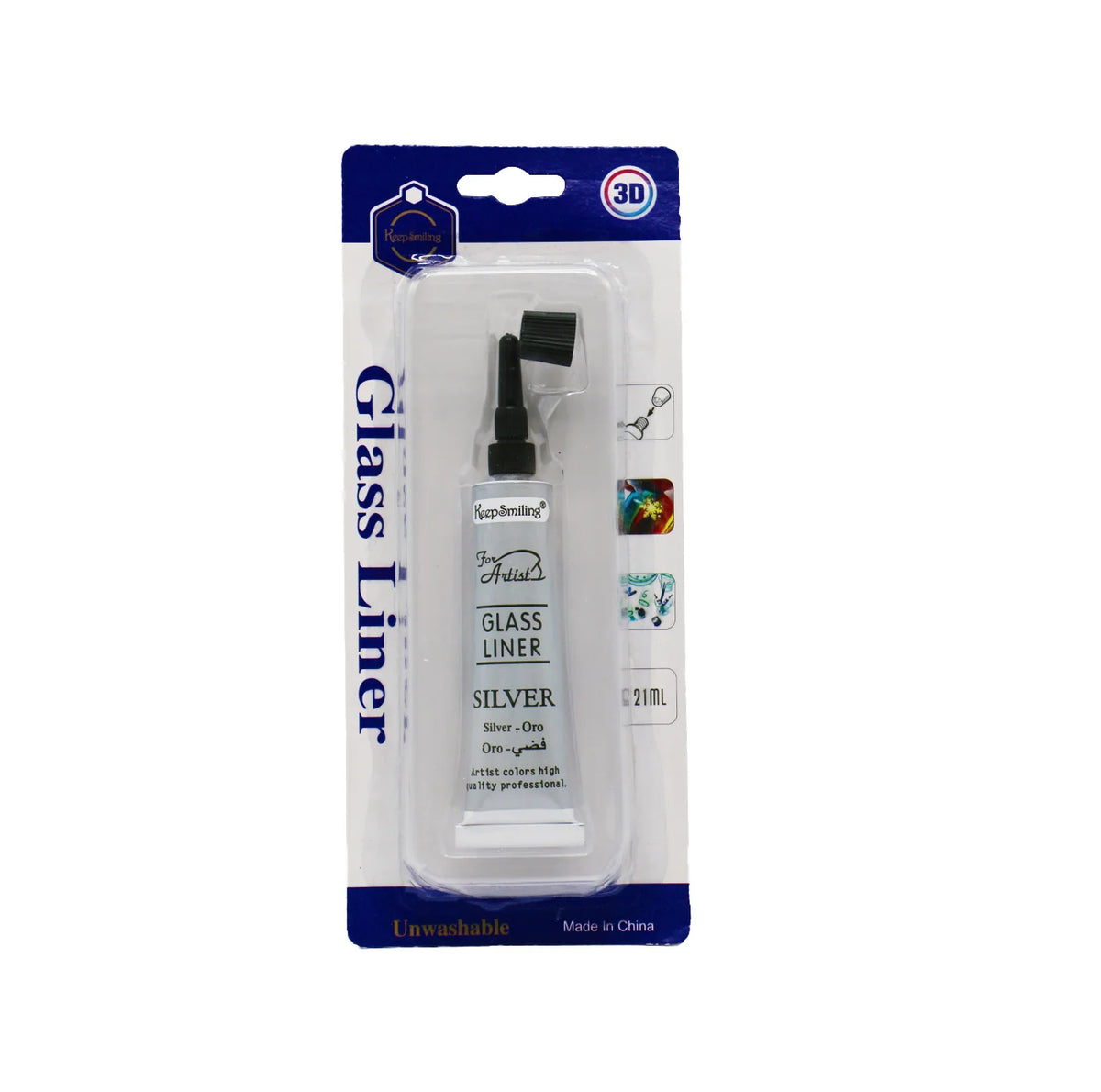 Glass Liner Silver