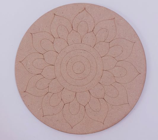 Pre-marked MDF 6" Floral Design