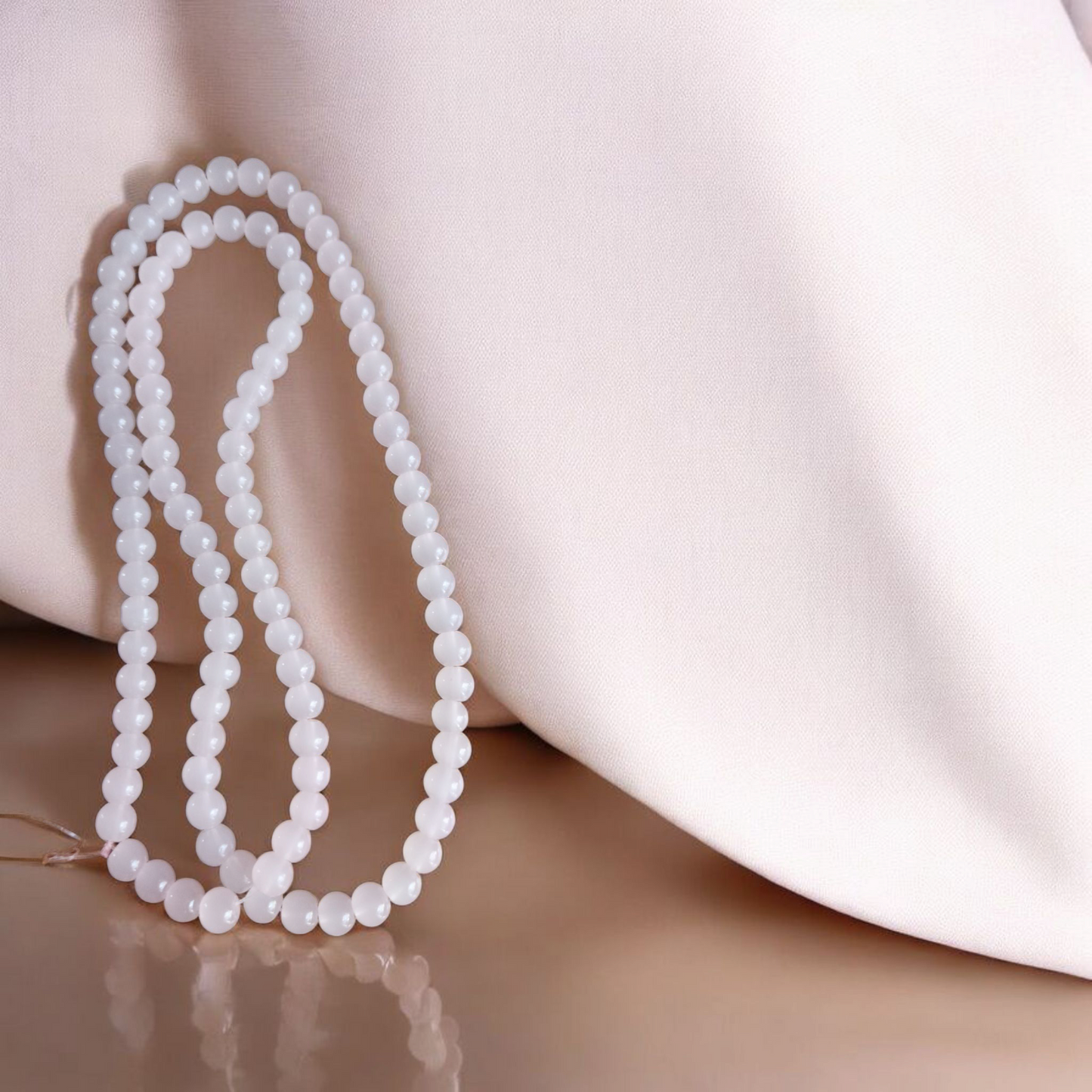 Pastel Peach - Glossy Finish Glass Beads