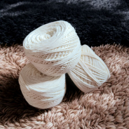 8ply Cotton Yarn - Black, Gray, White