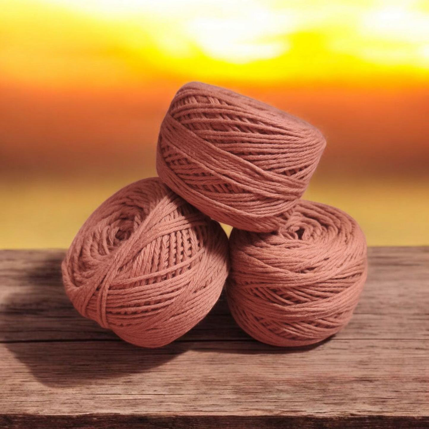 8ply Cotton Yarn - Brown