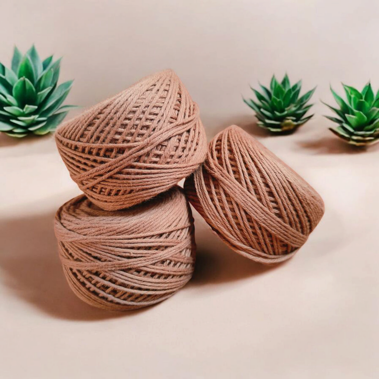 8ply Cotton Yarn - Brown