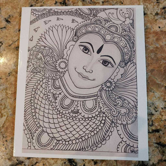 Printed Canvas Tanjore Design