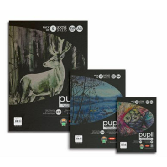 Pupil Water Colour Black Toned Book 250 GSM