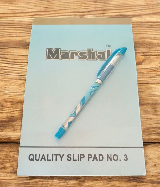 Ruled Notepad + Pentel Slim Grip BP - Set of 10