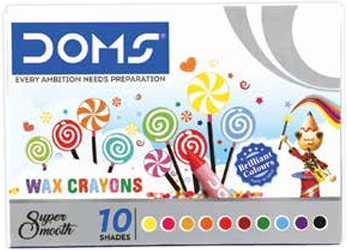 DOMS Wax Crayons 10S - Set of 10