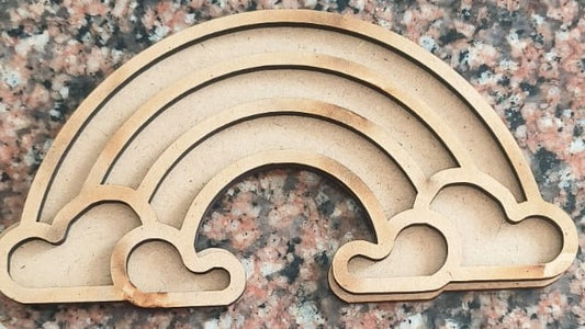 MDF mosaic art base rainbow 120