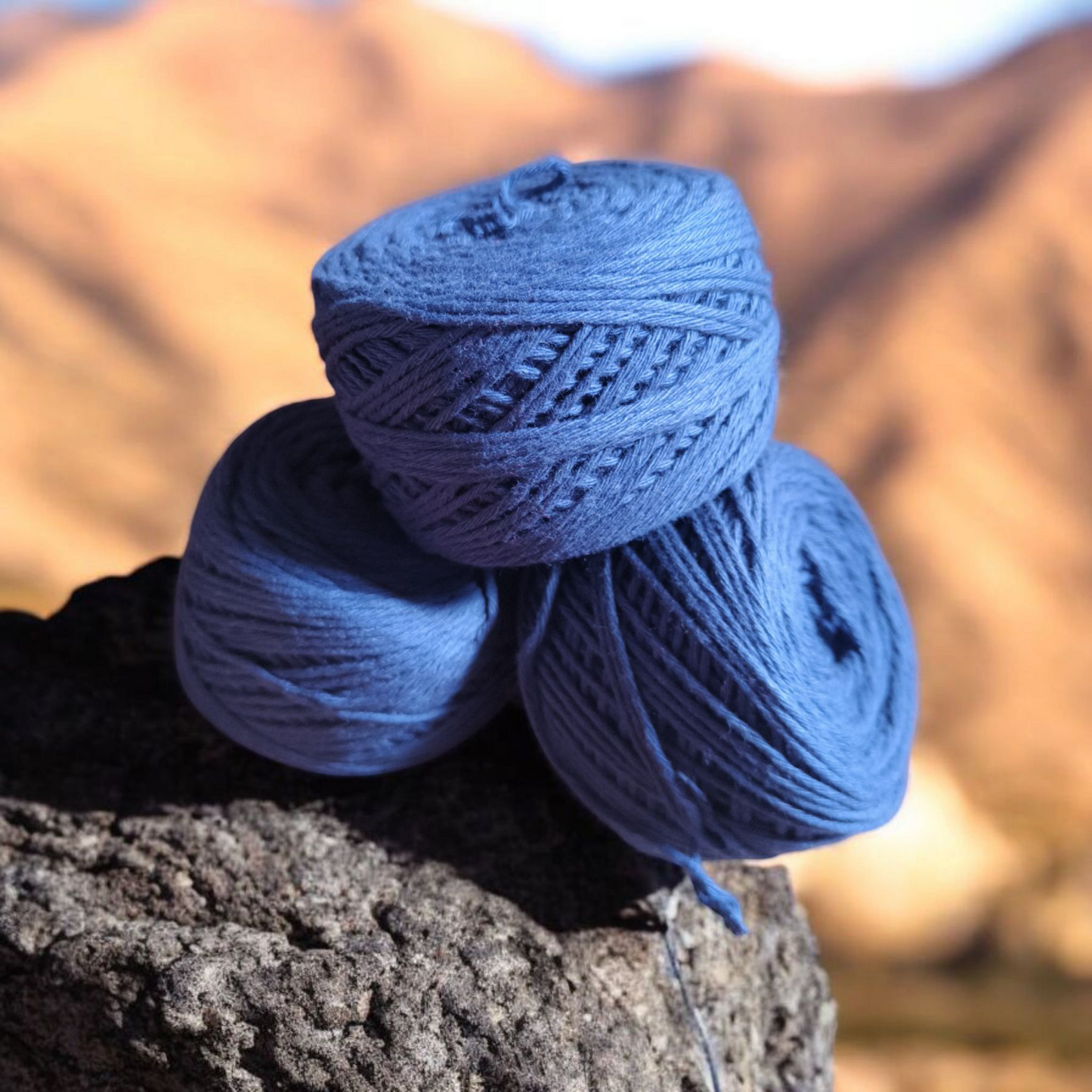 8ply Cotton Yarn - Blue