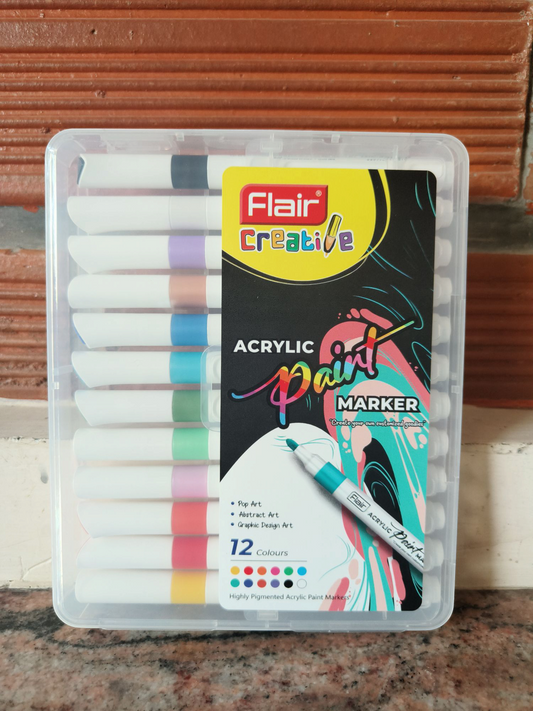 Flair Creative Acrylic Paint Marker (12 Shades)