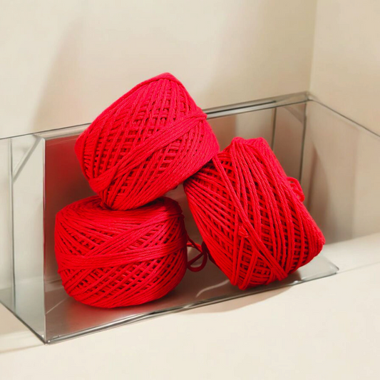 8ply Cotton Yarn - Red and Orange